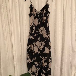 EXPRESS Black & Creme Floral Dress